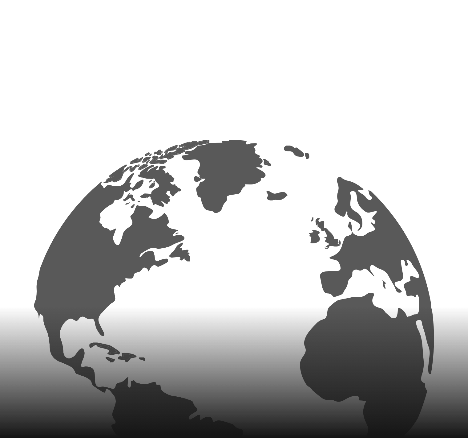 The Earth globe, Atlantic Ocean